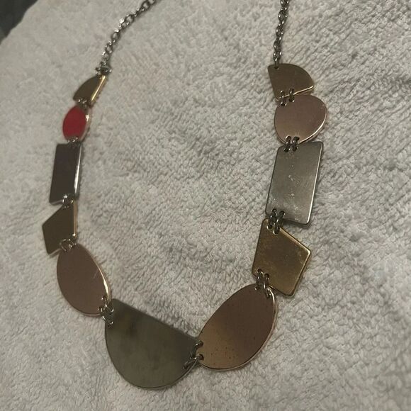 Alfani Necklace silver gold and bronze statement necklace nwt - Picture 2 of 9